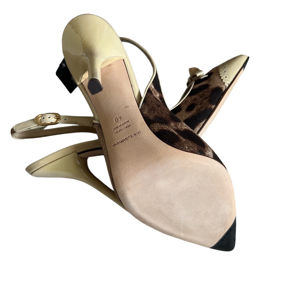 Dolce & Gabbana Vero Cuoio leopard print sling back heels . 100% authent… - Picture 2 of 9